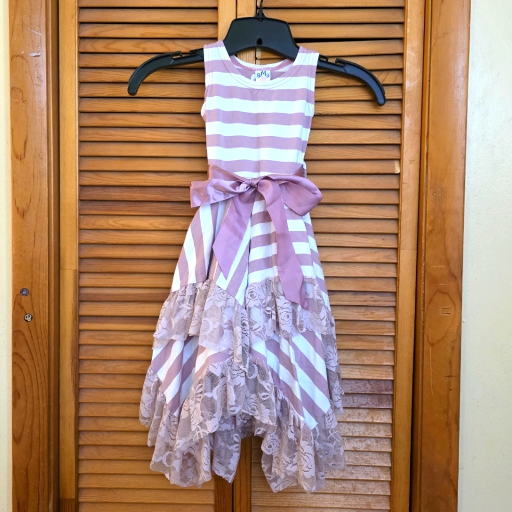 EUC BMG Girls Ruffle Tiered Dress Size 2T/3T